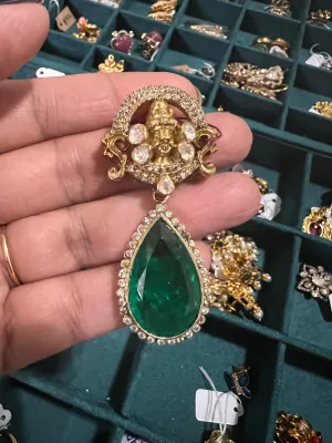Pure 925 Silver Moissanite Balaji Pendant