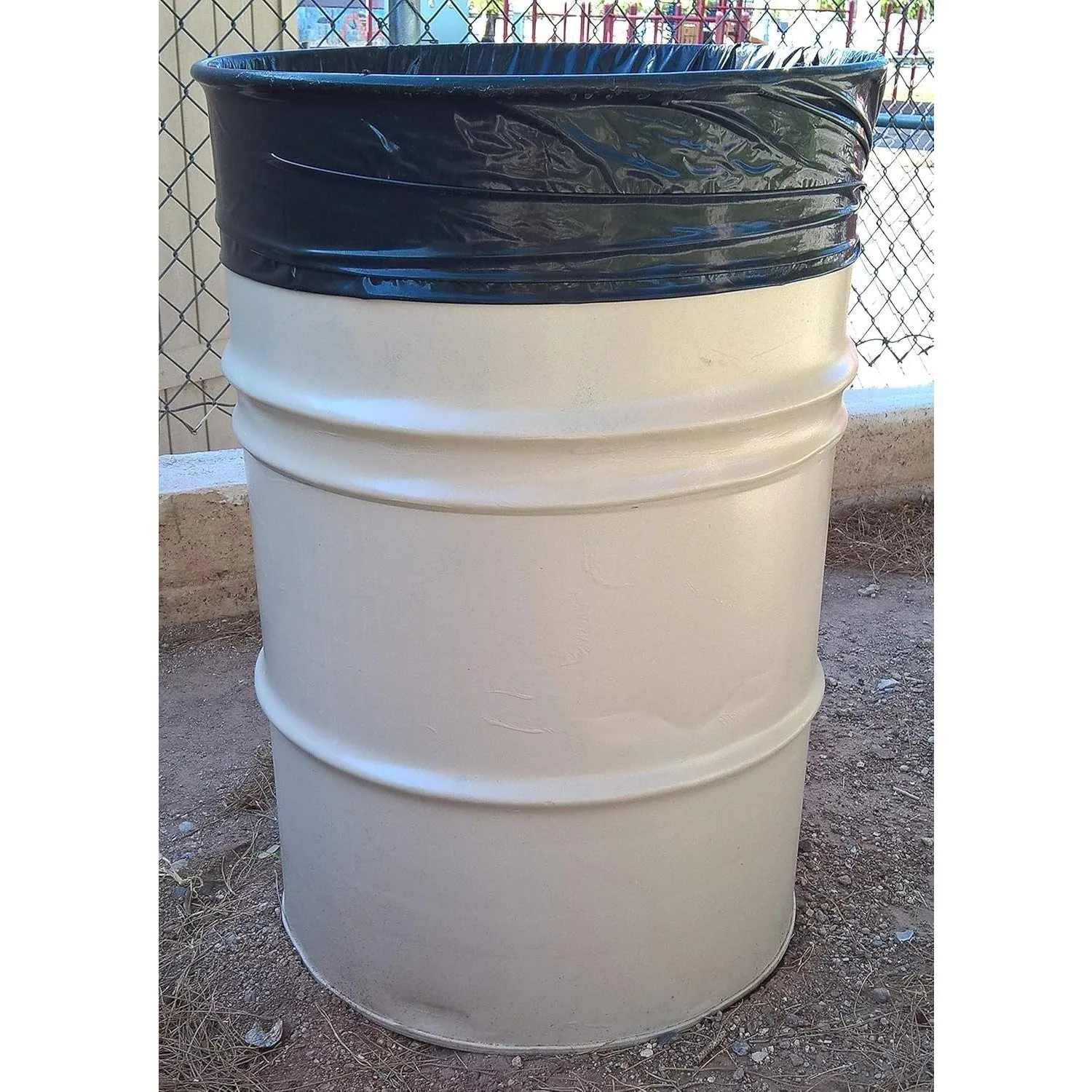 Purfex Garbage Bags, X-Large 100pcs Thick & Strong Bin Bags 84cm X 105cm (55 Gallon), Disposable Junk/Trash/Rubbish Bags, Bio-Degradable Heavy Duty Waste/Dust Bin Liners for Kitchen, Home & Office