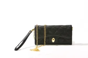Quilted Crossbody Wallet on a Chain