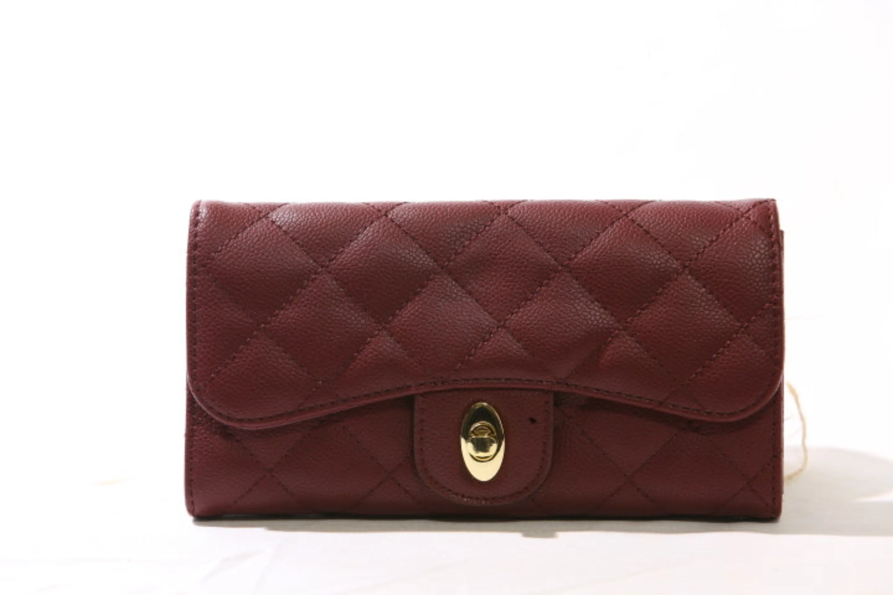 Quilted Crossbody Wallet on a Chain
