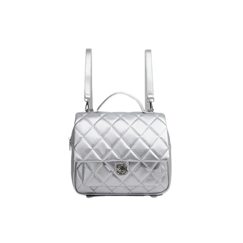 Quilted Flap Backpack