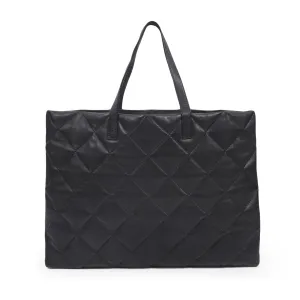 Quilted Leather Laptop Tote Bag