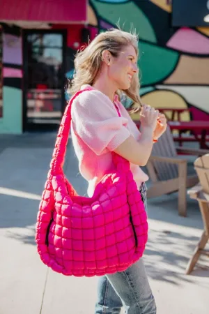 Quilted Puffer Tote Bag