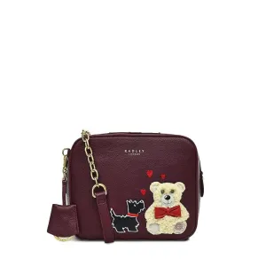 Radley Teddy Medium Ziptop Crossbody Bag - Dark Cherry
