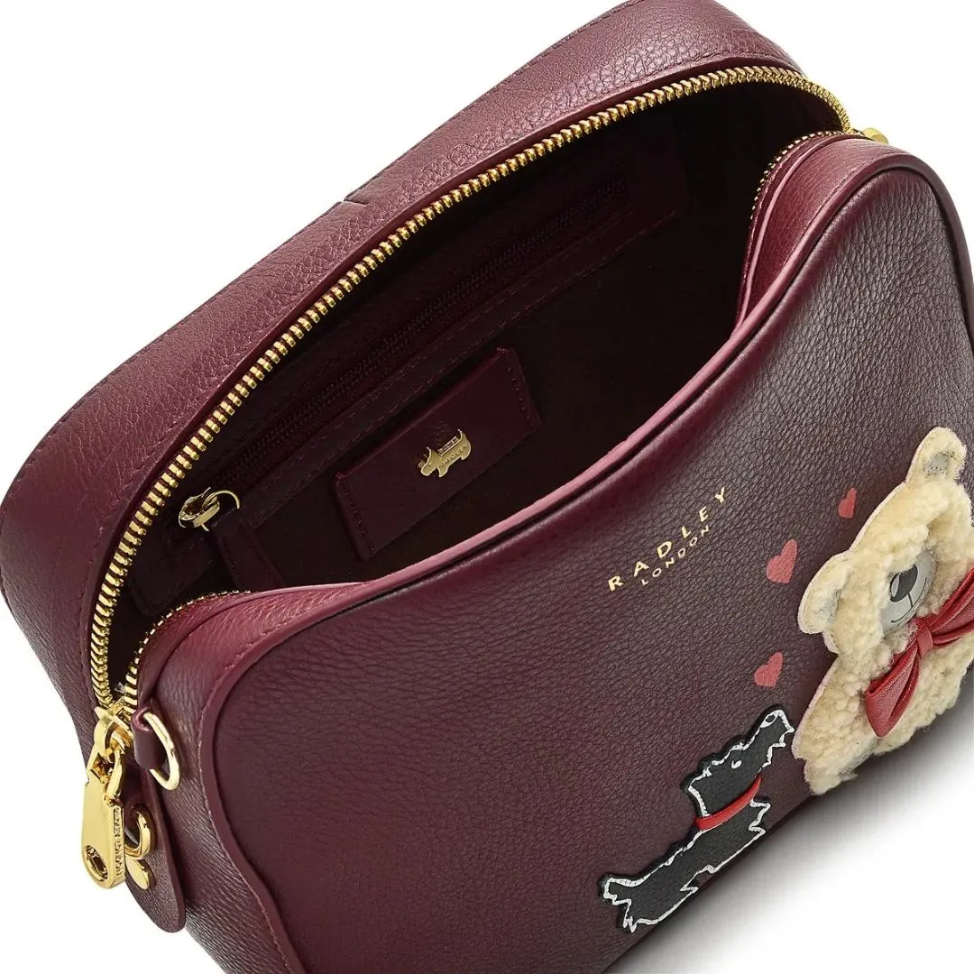 Radley Teddy Medium Ziptop Crossbody Bag - Dark Cherry
