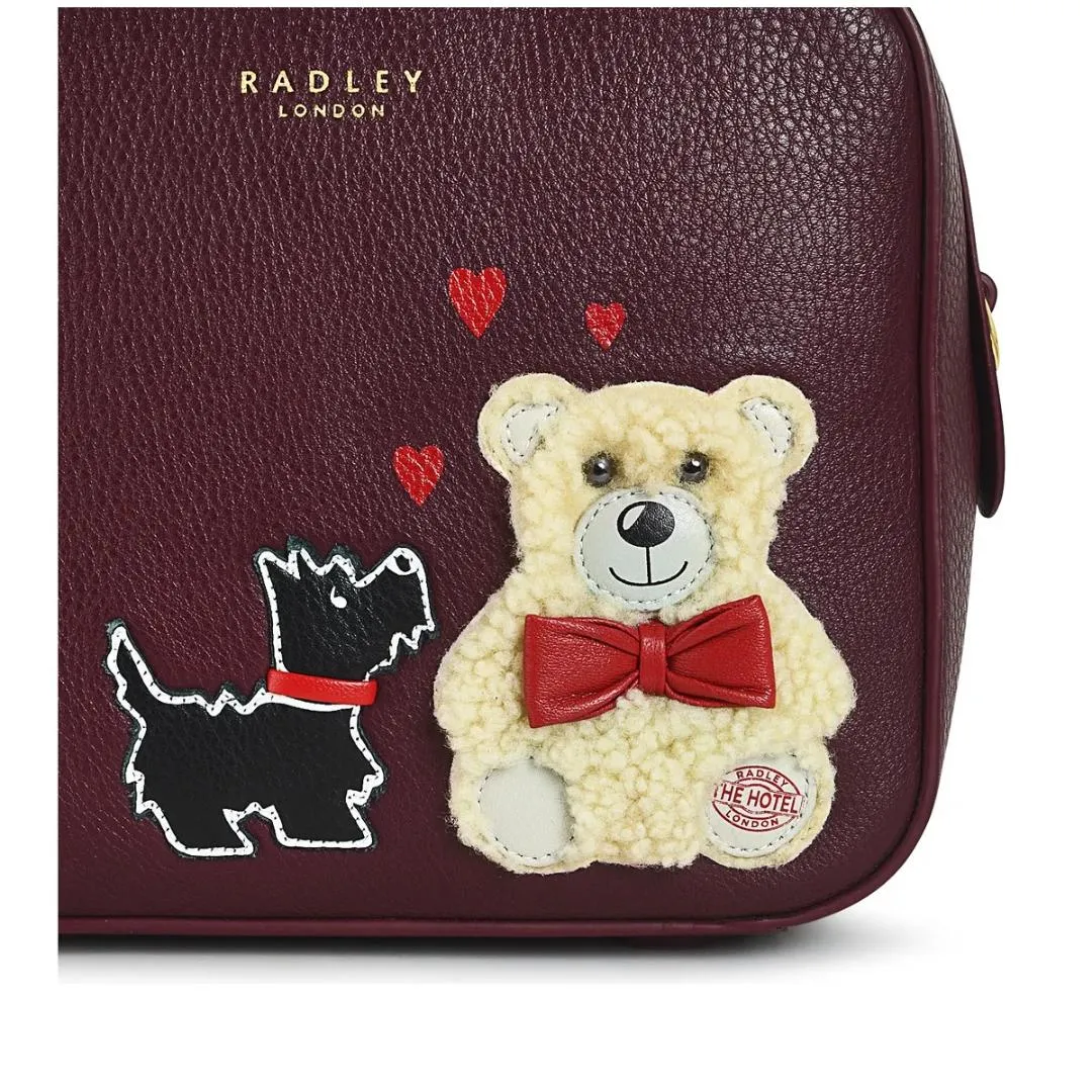 Radley Teddy Medium Ziptop Crossbody Bag - Dark Cherry