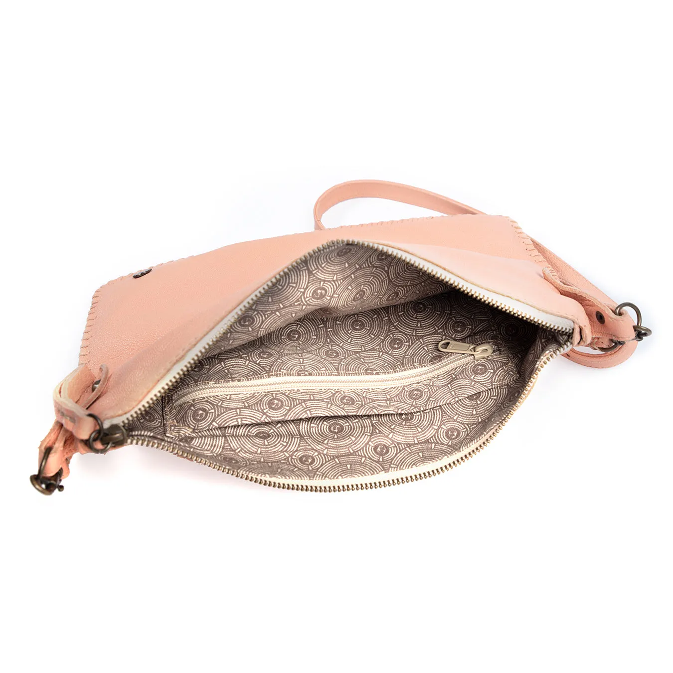 Rantu : Ladies Leather Crossbody Handbag in Papaya Cayak