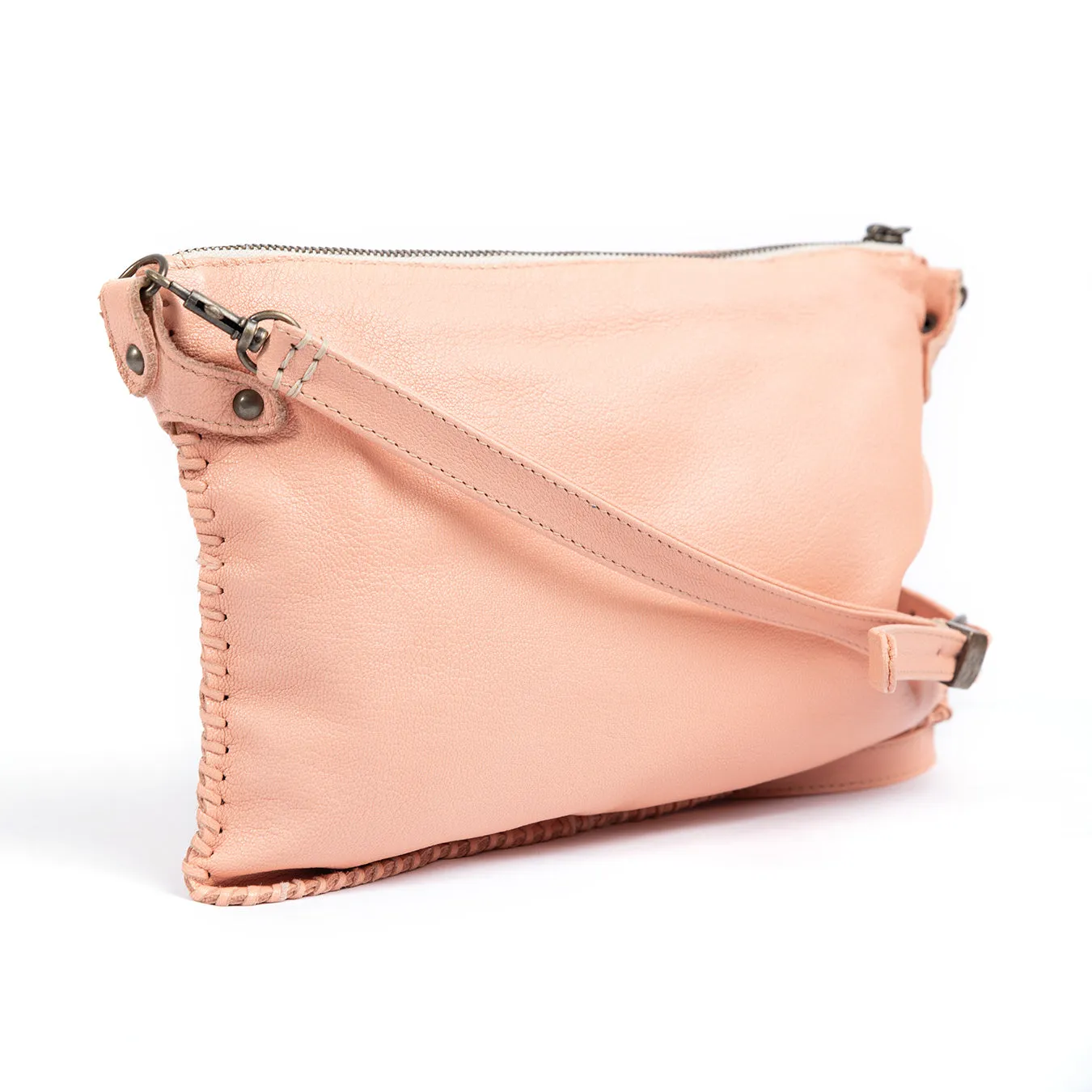 Rantu : Ladies Leather Crossbody Handbag in Papaya Cayak
