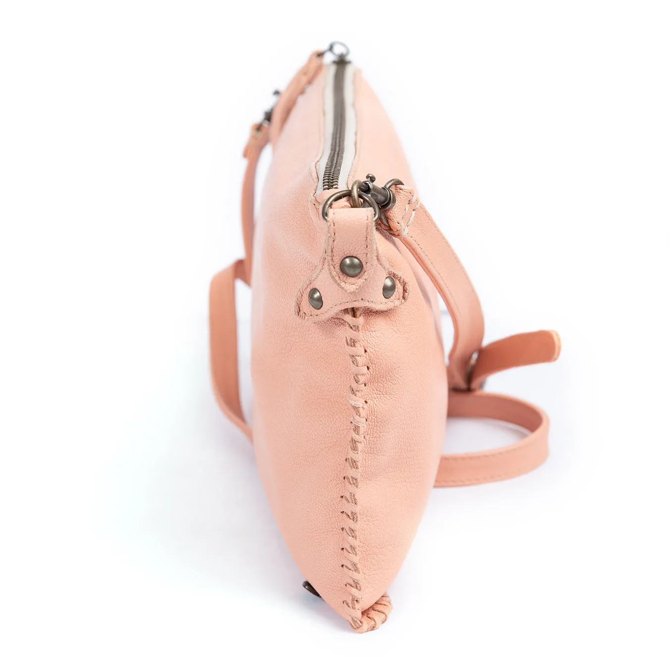 Rantu : Ladies Leather Crossbody Handbag in Papaya Cayak