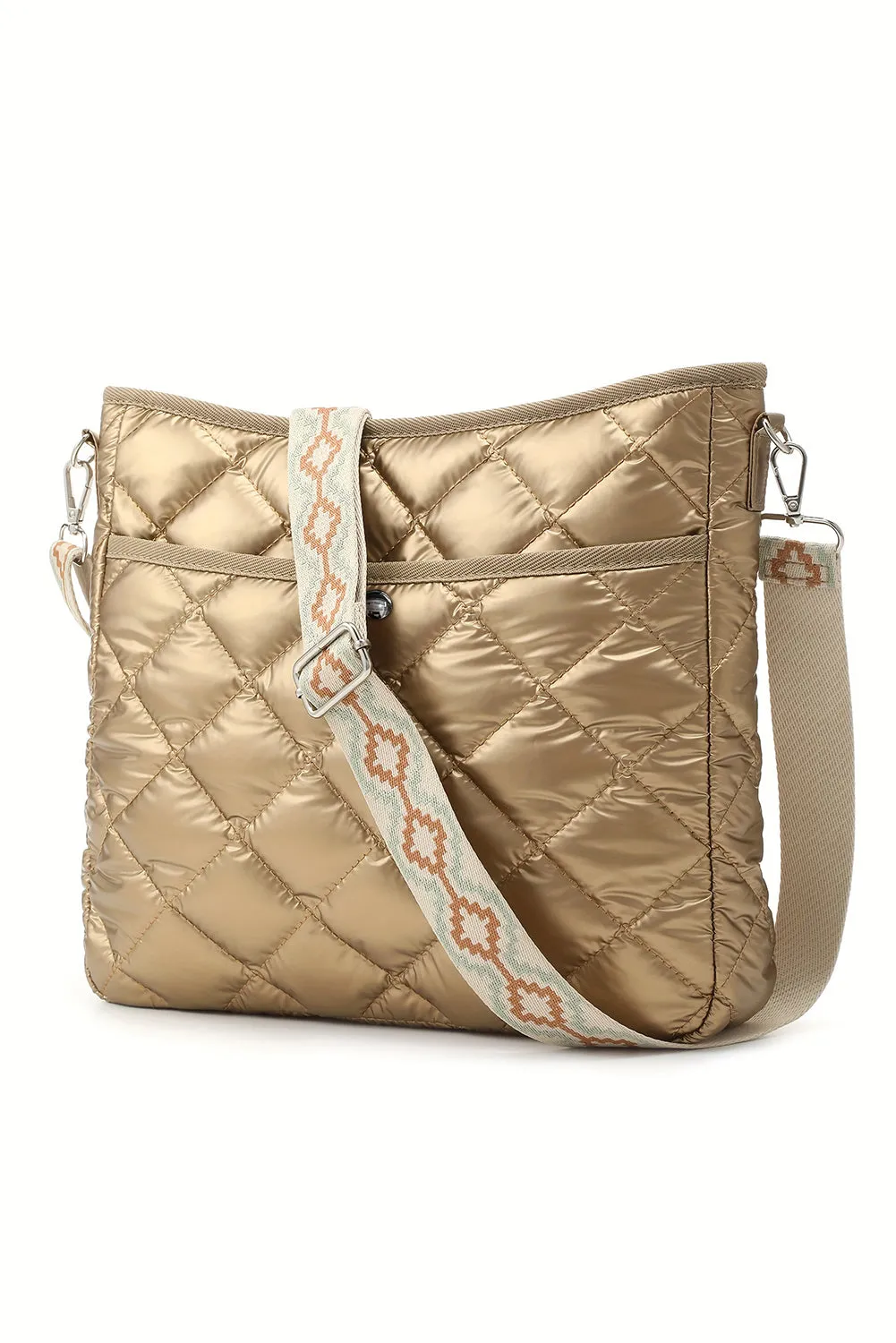 Reagan Gold Guitar Strap Quilted Bag