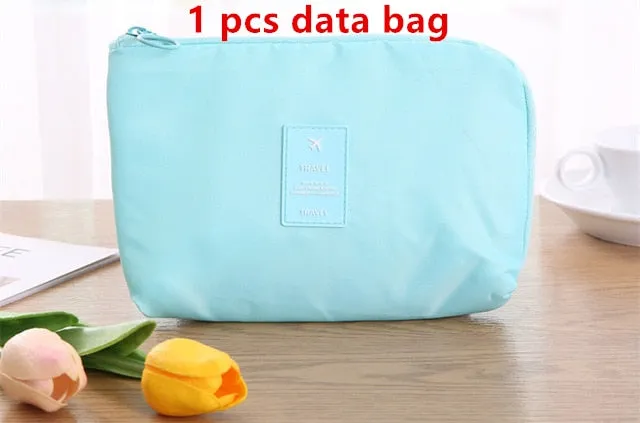 Realaiot 9 pieces Set Travel Organizer Storage Bags Suitcase Packing Set Storage Cases Portable Luggage Organizer Clothes Shoe Tidy Pouch Home