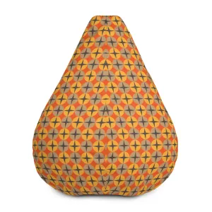 Retro Orange - Sustainably Made Bean Bag Chair Cover
