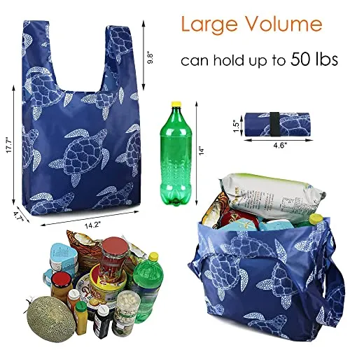 Reusable Animal Patterned Shopping  Bags - Pack of 12