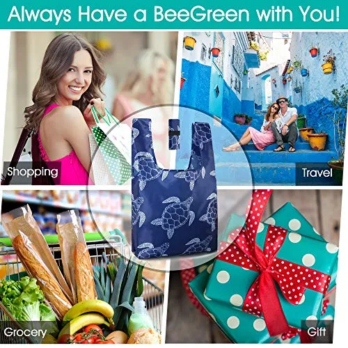 Reusable Animal Patterned Shopping  Bags - Pack of 12