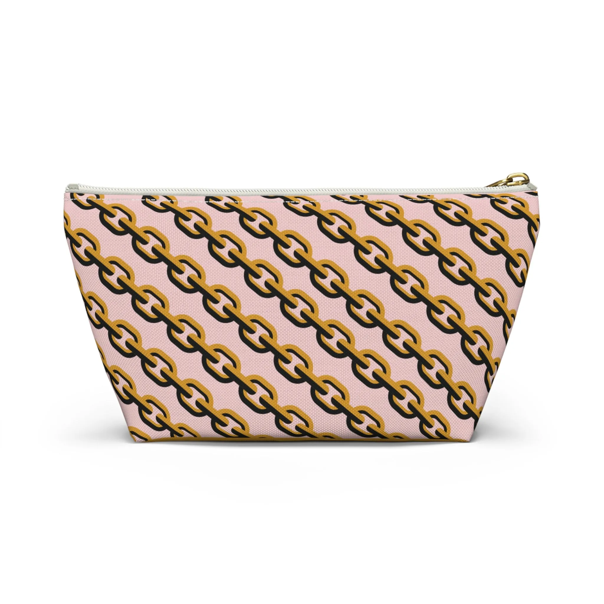 Rose Gold Dreamer Accessory Pouch w T-bottom, Makeup Bag, Girl Boss Makeup Bag, Cocoa Twins, African American Art