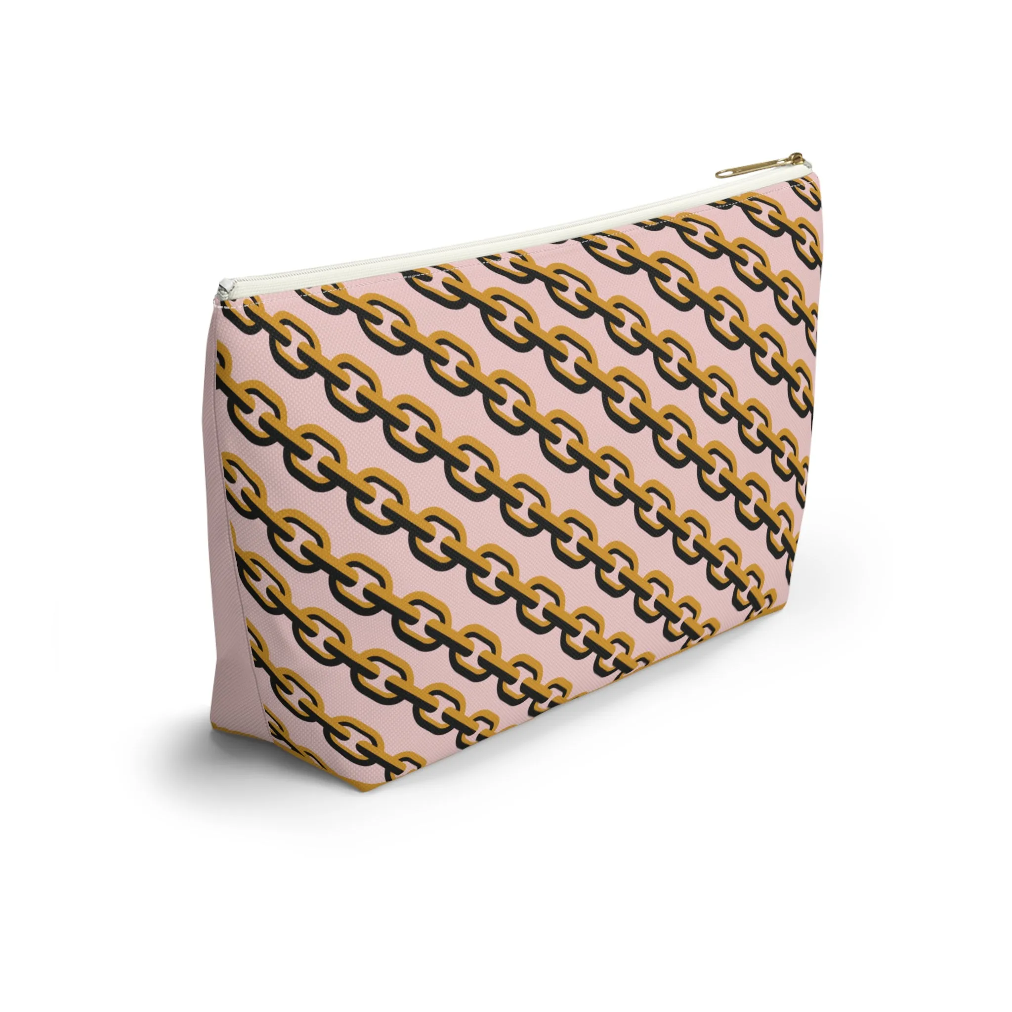 Rose Gold Dreamer Accessory Pouch w T-bottom, Makeup Bag, Girl Boss Makeup Bag, Cocoa Twins, African American Art
