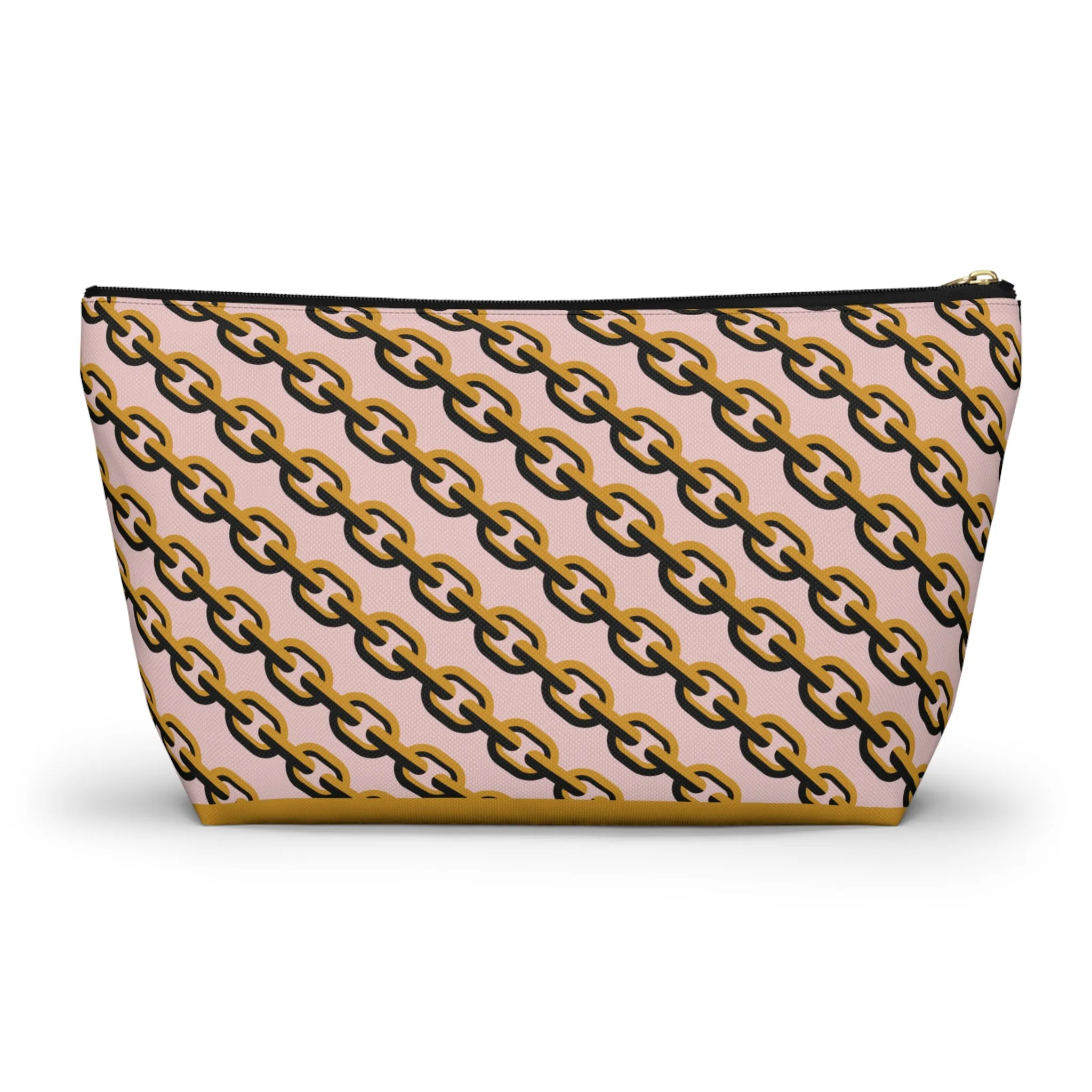 Rose Gold Dreamer Accessory Pouch w T-bottom, Makeup Bag, Girl Boss Makeup Bag, Cocoa Twins, African American Art