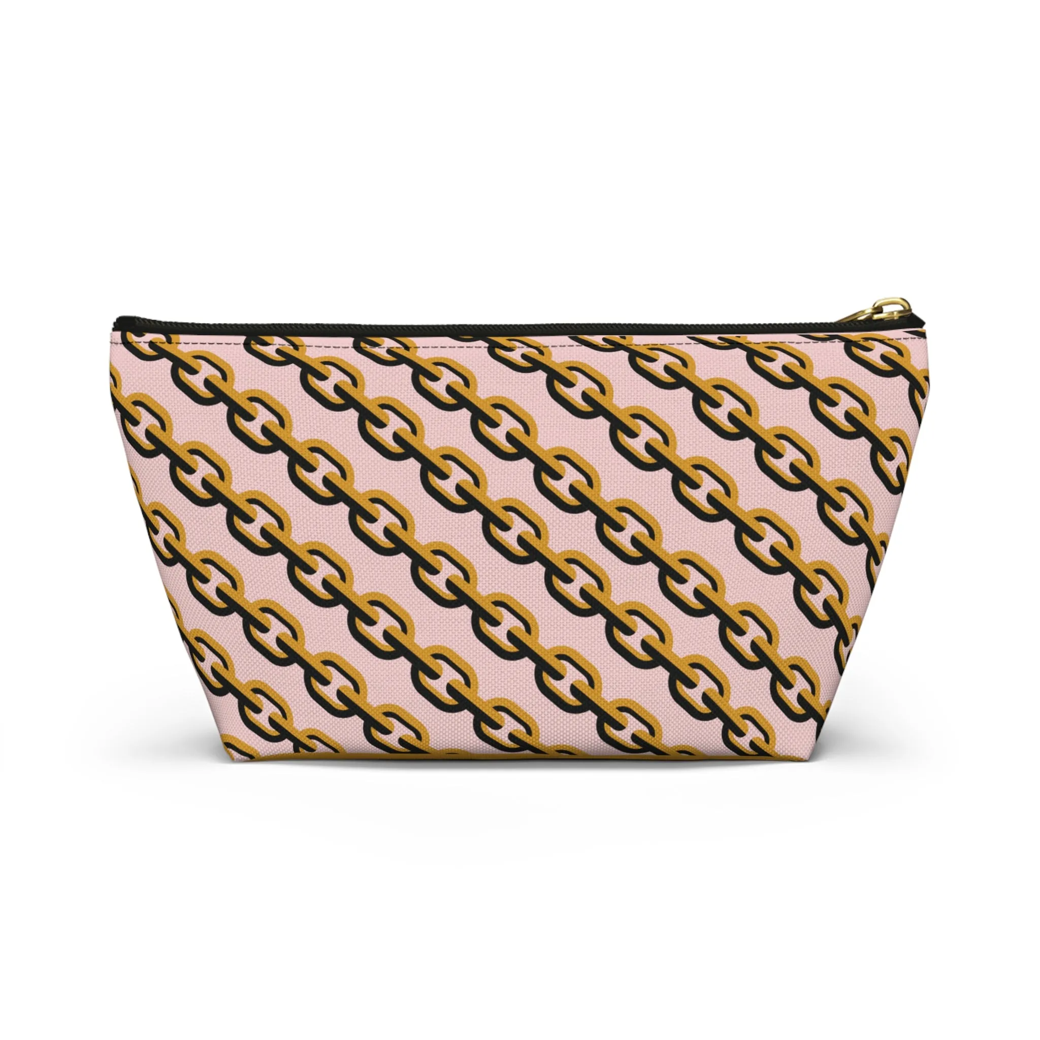 Rose Gold Dreamer Accessory Pouch w T-bottom, Makeup Bag, Girl Boss Makeup Bag, Cocoa Twins, African American Art