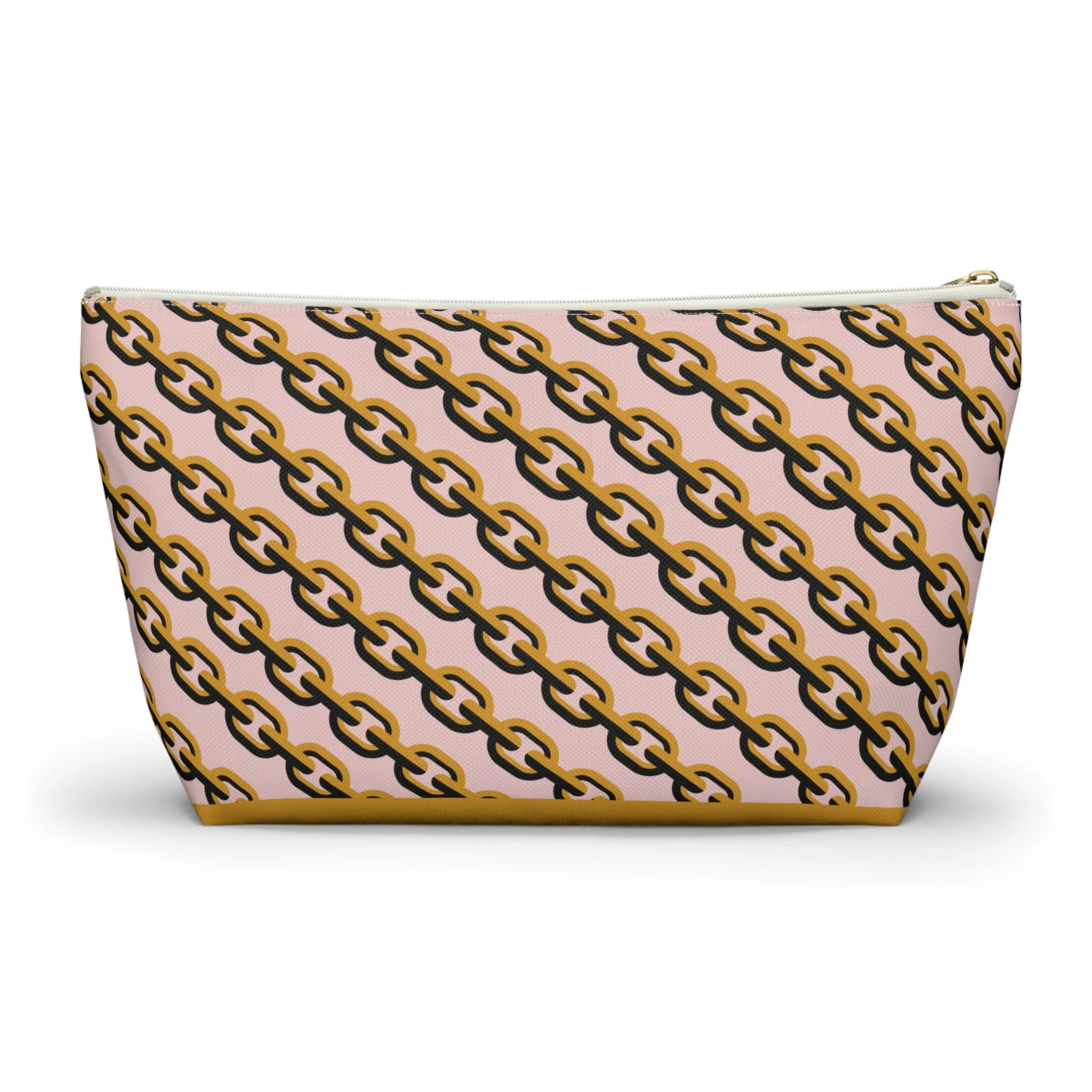 Rose Gold Dreamer Accessory Pouch w T-bottom, Makeup Bag, Girl Boss Makeup Bag, Cocoa Twins, African American Art