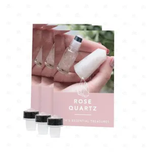 Rose Quartz Luxury Gemstone Roller (3 pack)