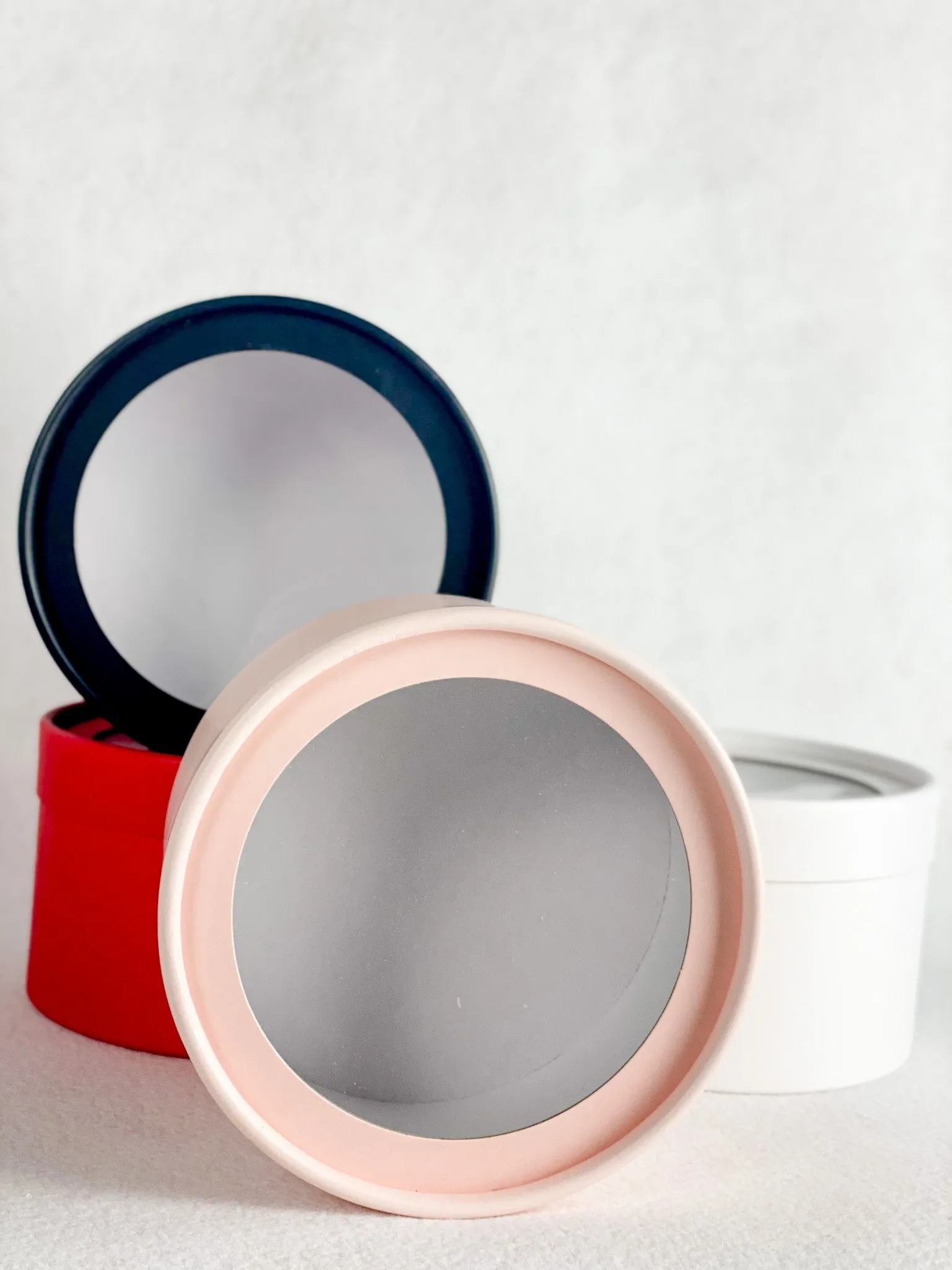 Round Flower Box with Transparent Cover – Elegant Display Box