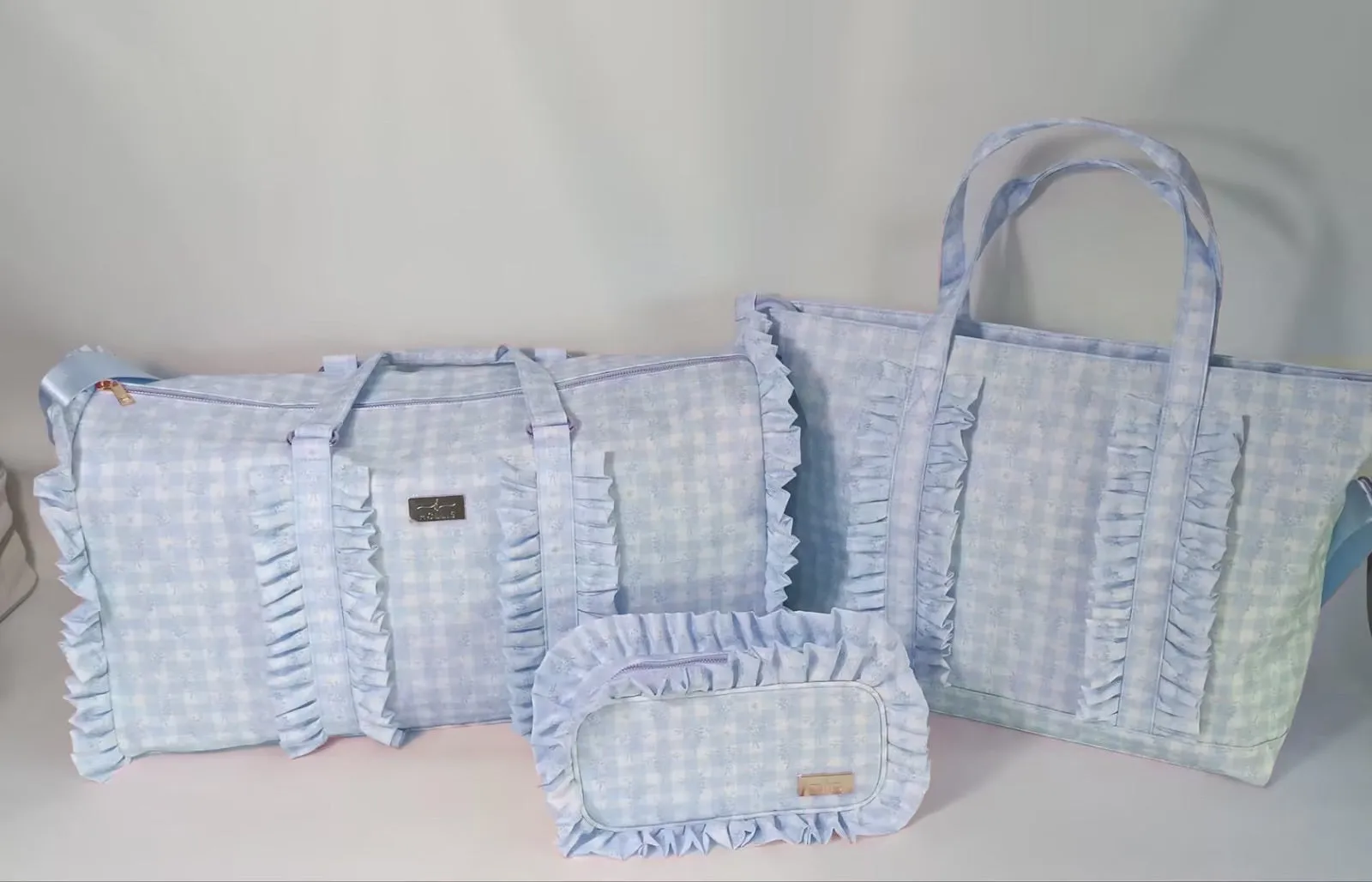 Ruffled Nylon Weekender