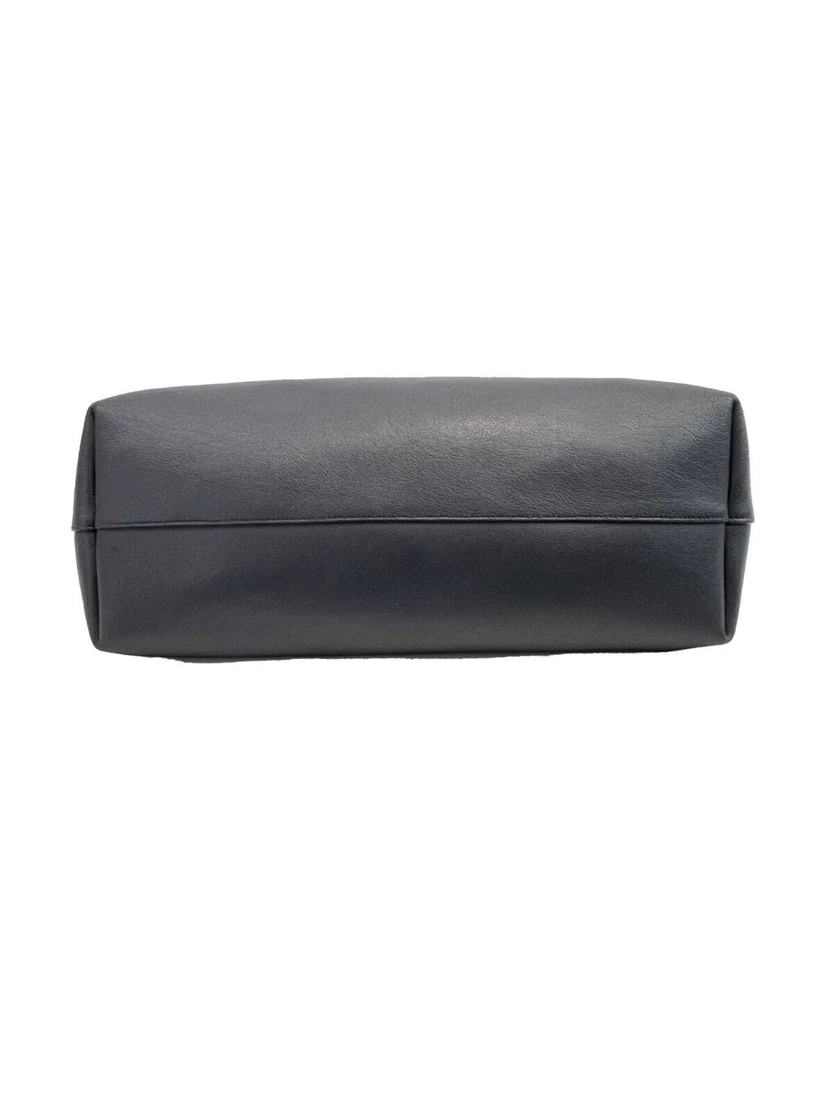 Saint Laurent Large Leather Shopper Tote - Navy Blue Shoulder Bag