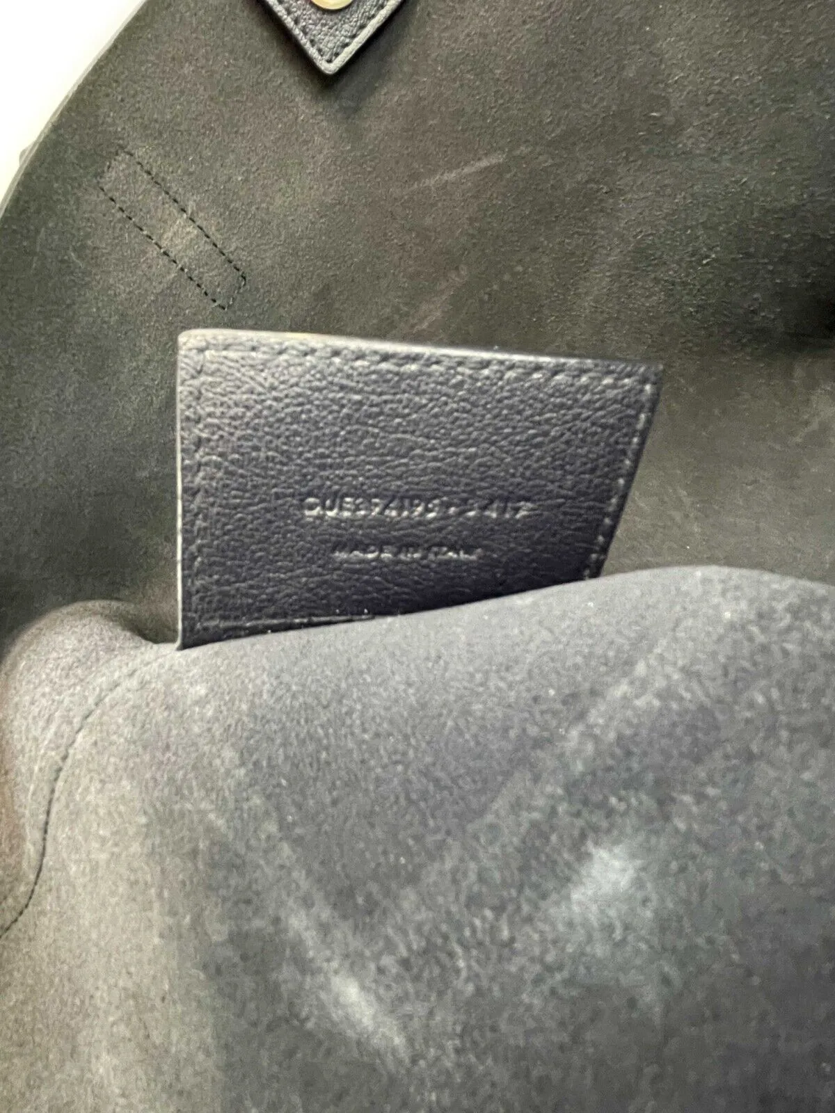 Saint Laurent Large Leather Shopper Tote - Navy Blue Shoulder Bag
