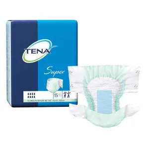 SCA 68011 Tena Super Fitted Briefs Size (XL) Extra Large Case/60 (4 Packs of 15)