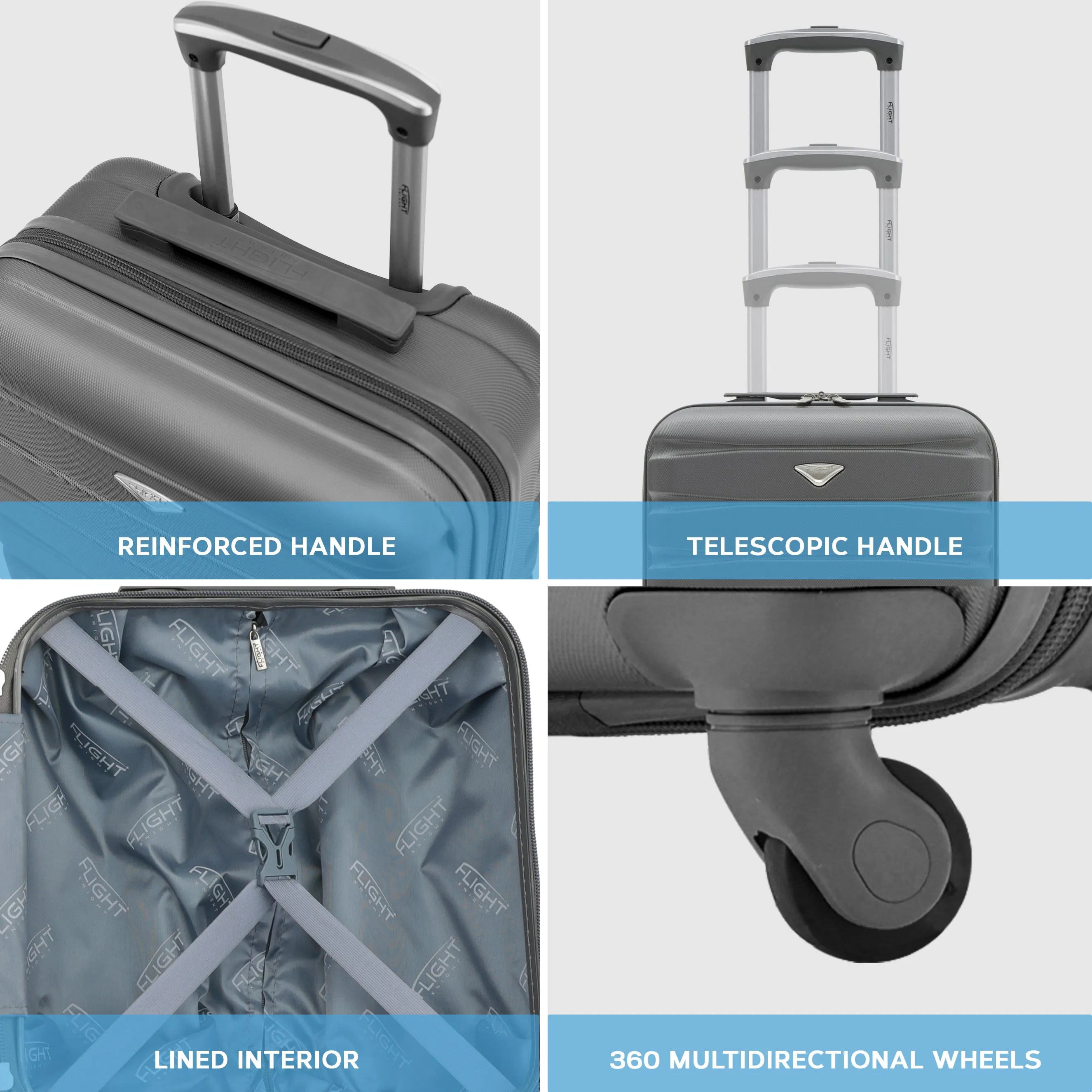 Set of 2 EasyJet Free Carry-on Cabin Bags   Large Check in Suitcase