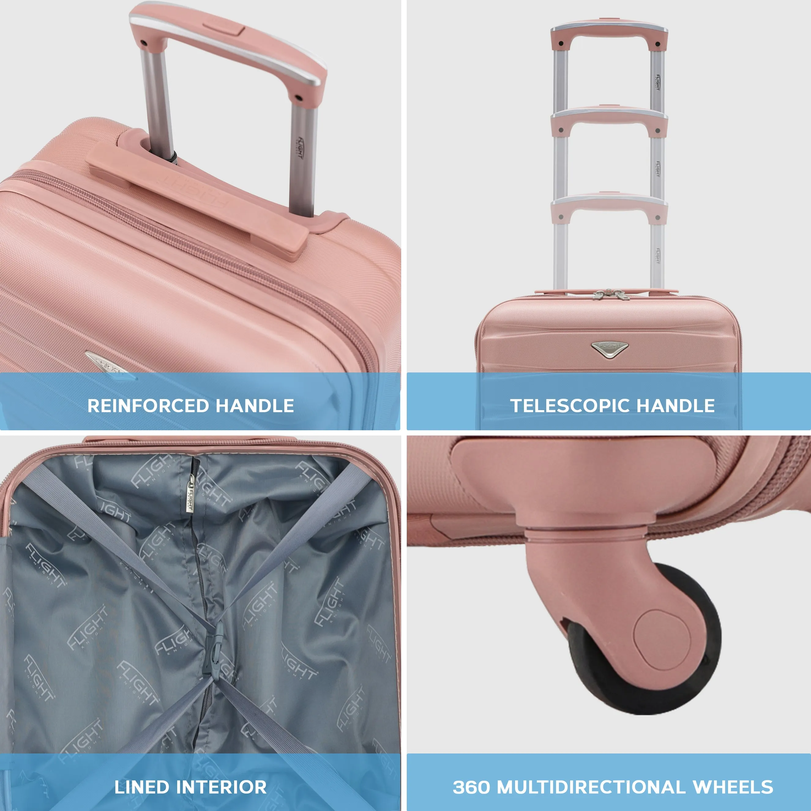 Set of 2 EasyJet Free Carry-on Cabin Bags   Large Check in Suitcase