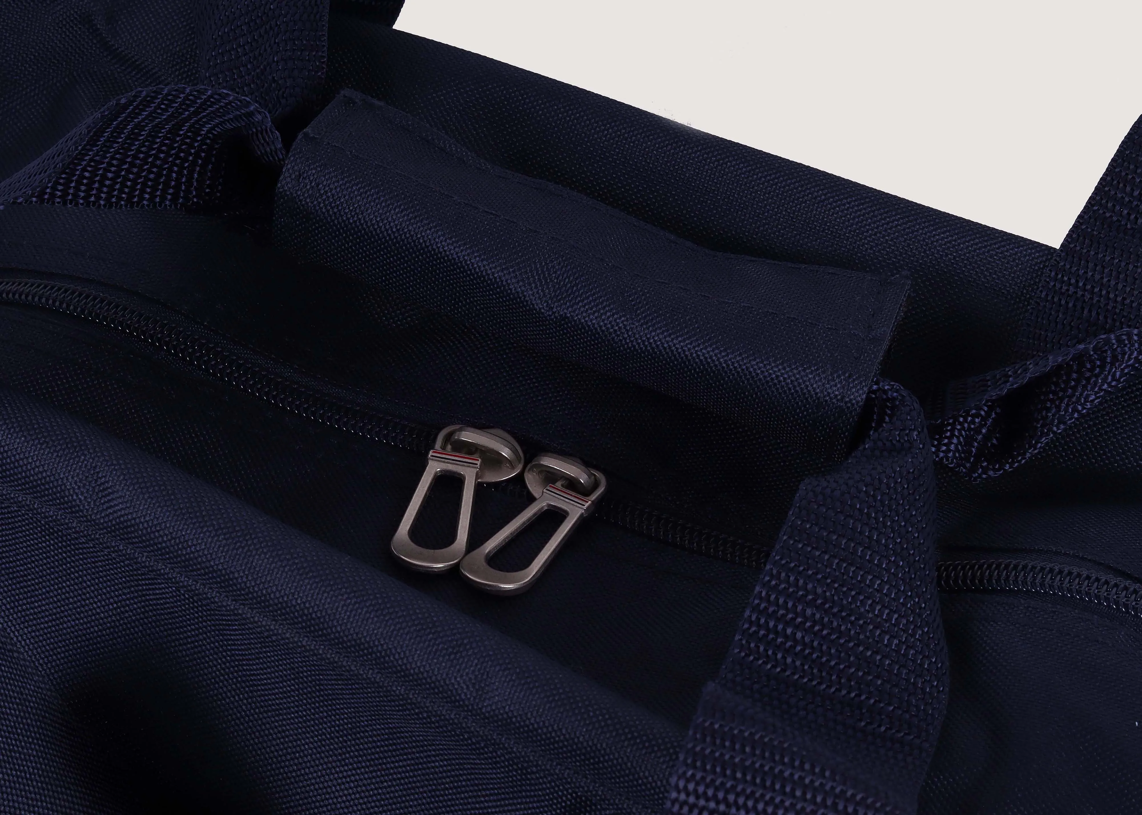 Sewing Accessories Storage Bag With Handle Zip Up Front Pocket Back Strap - Navy