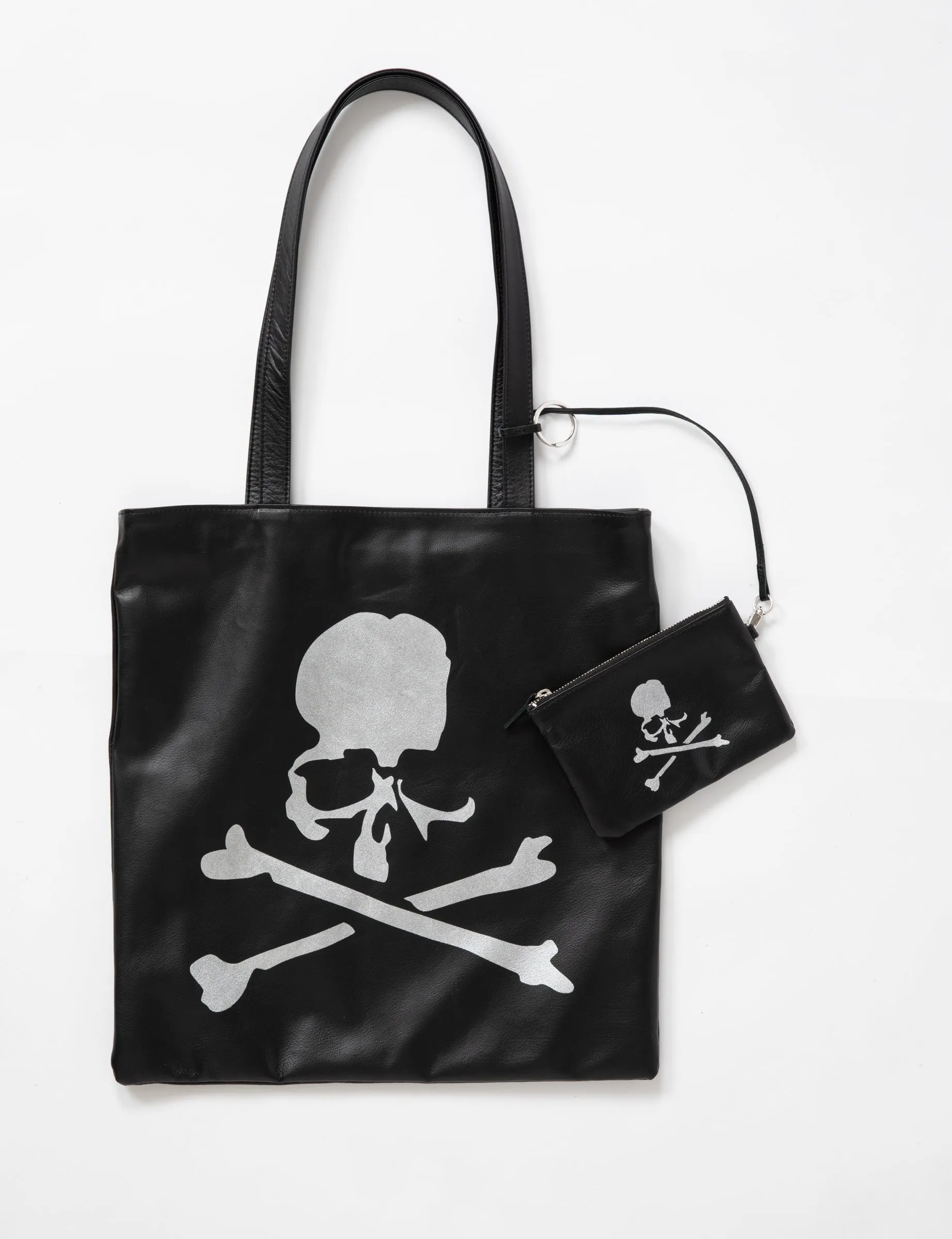SKULL LEATHER TOTE BAG