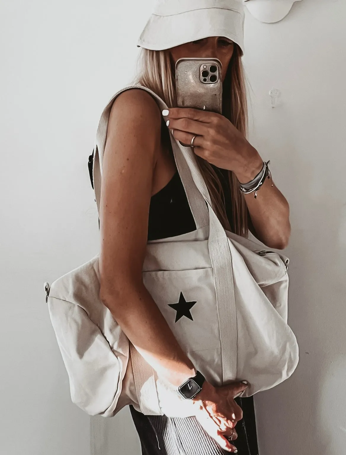 Slouchy Ibiza weekend beach canvas bags