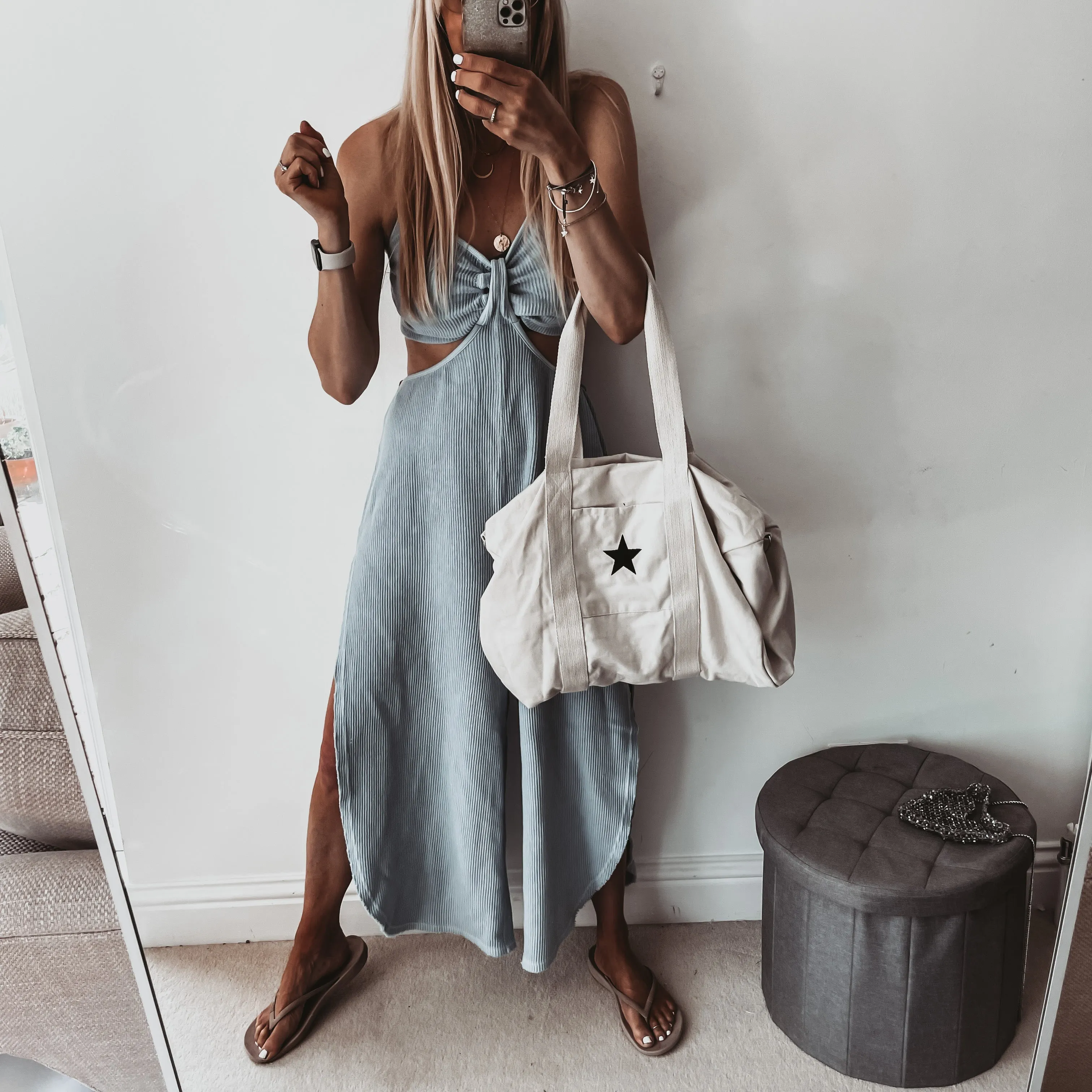 Slouchy Ibiza weekend beach canvas bags