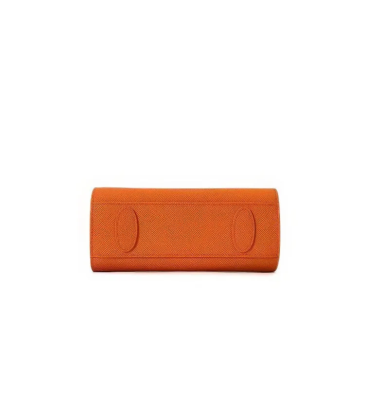 Small Grained Leather Top Handle Bag