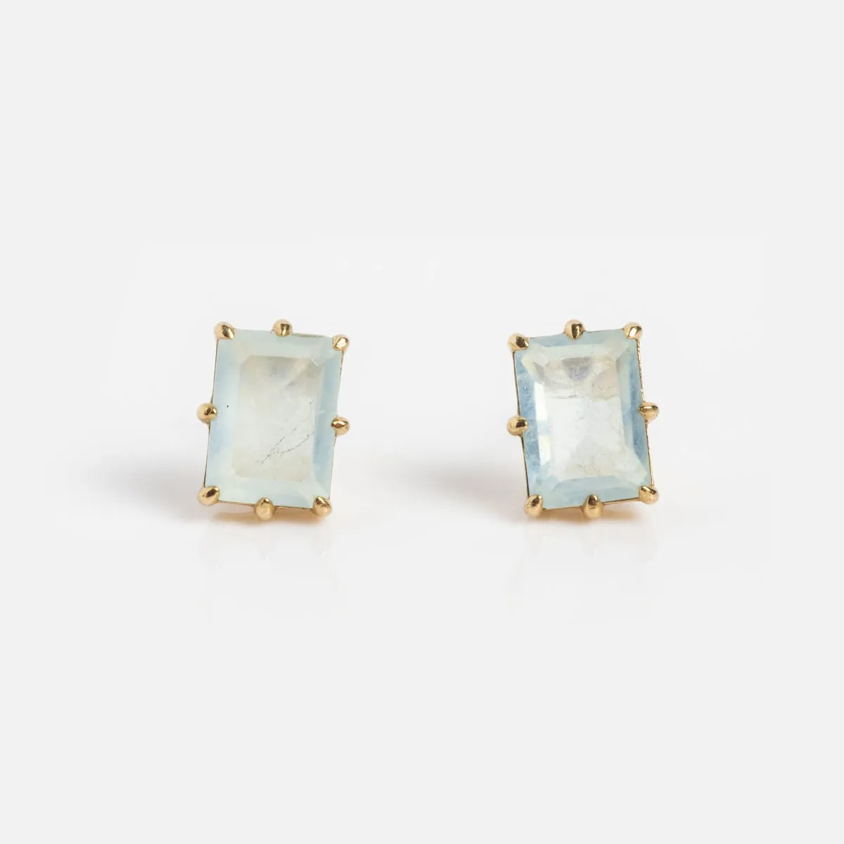 Solid Gold 2025 March Capsule Aquamarine Statement Set with Free Gift