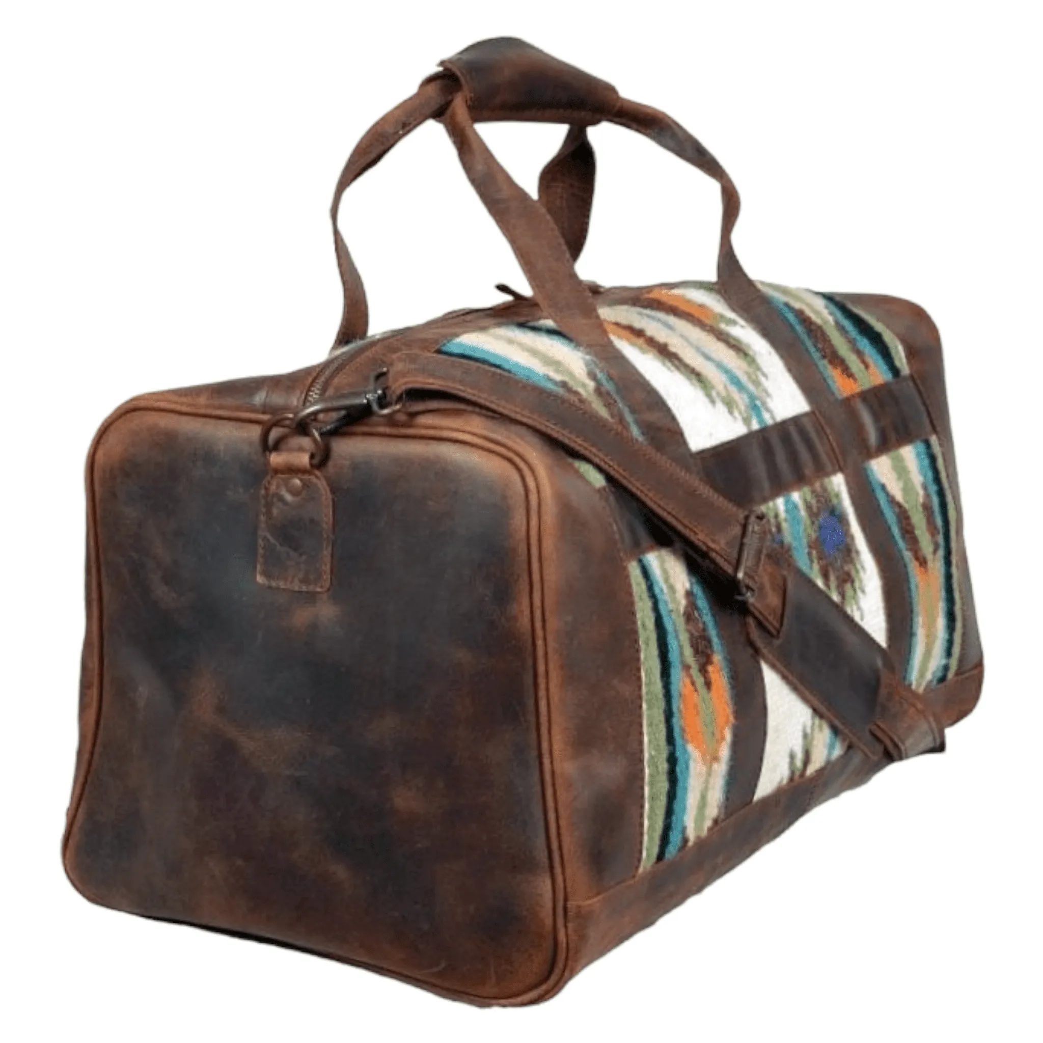 Southwestern Saddle Blanket Aztec Weekender Aspen Duffel