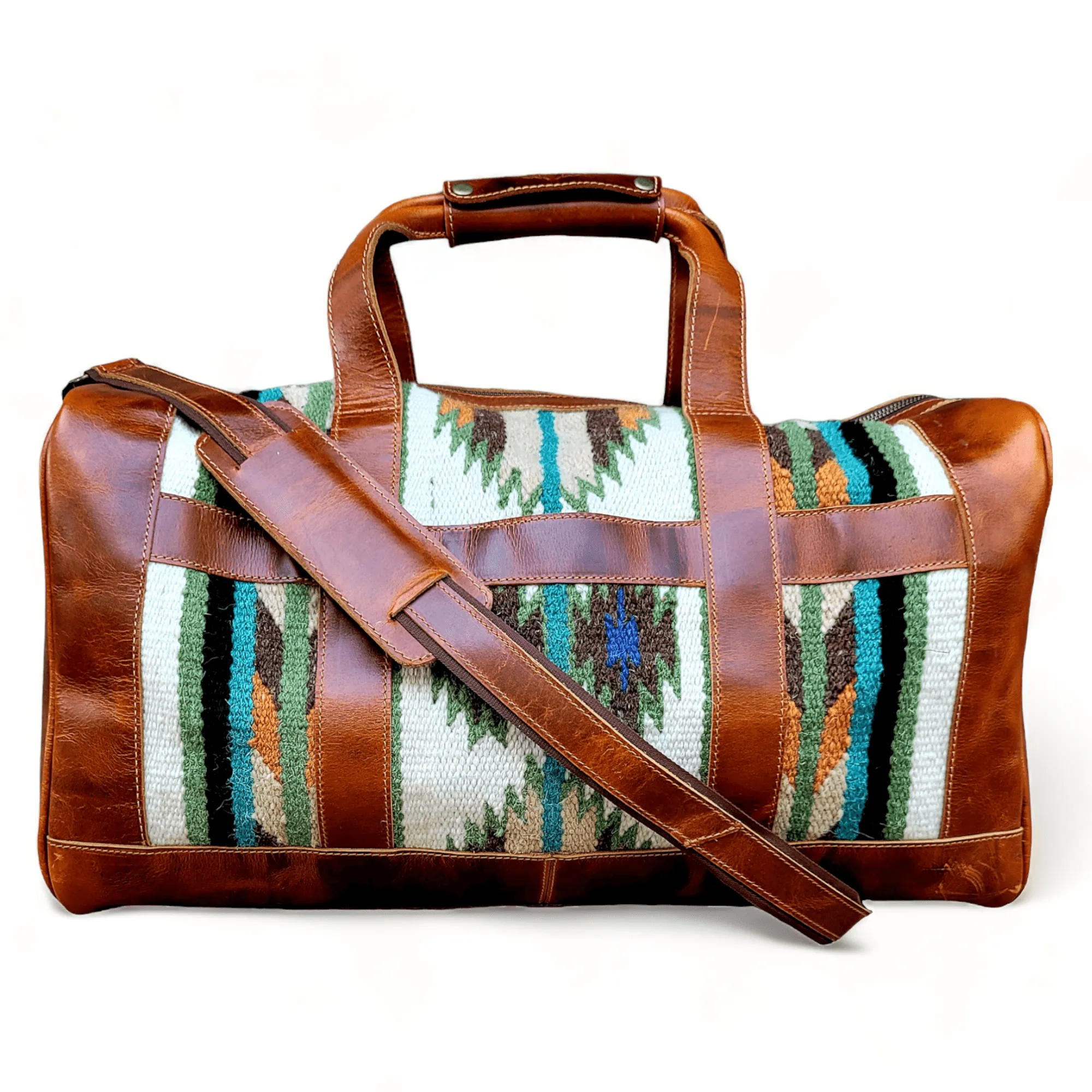 Southwestern Saddle Blanket Aztec Weekender Aspen Duffel