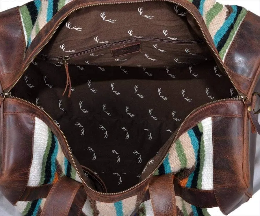 Southwestern Saddle Blanket Aztec Weekender Aspen Duffel