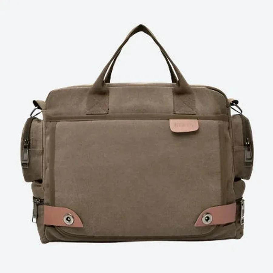 Spacious Canvas Travel Duffel Bag with Zippers