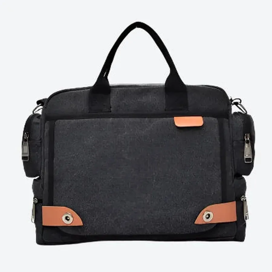 Spacious Canvas Travel Duffel Bag with Zippers