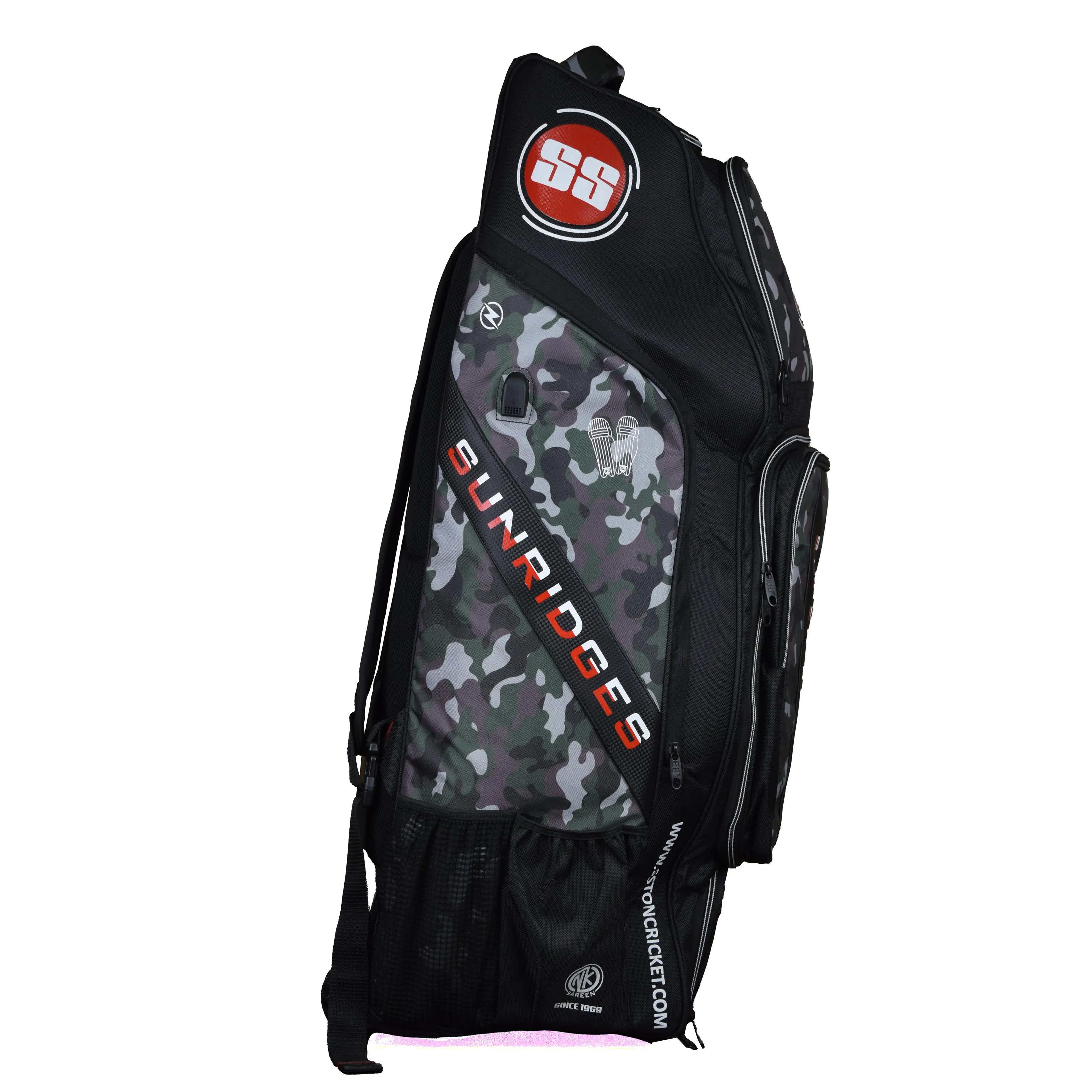 SS Super Select Duffle Cricket Kit Bag With Wheel-Red