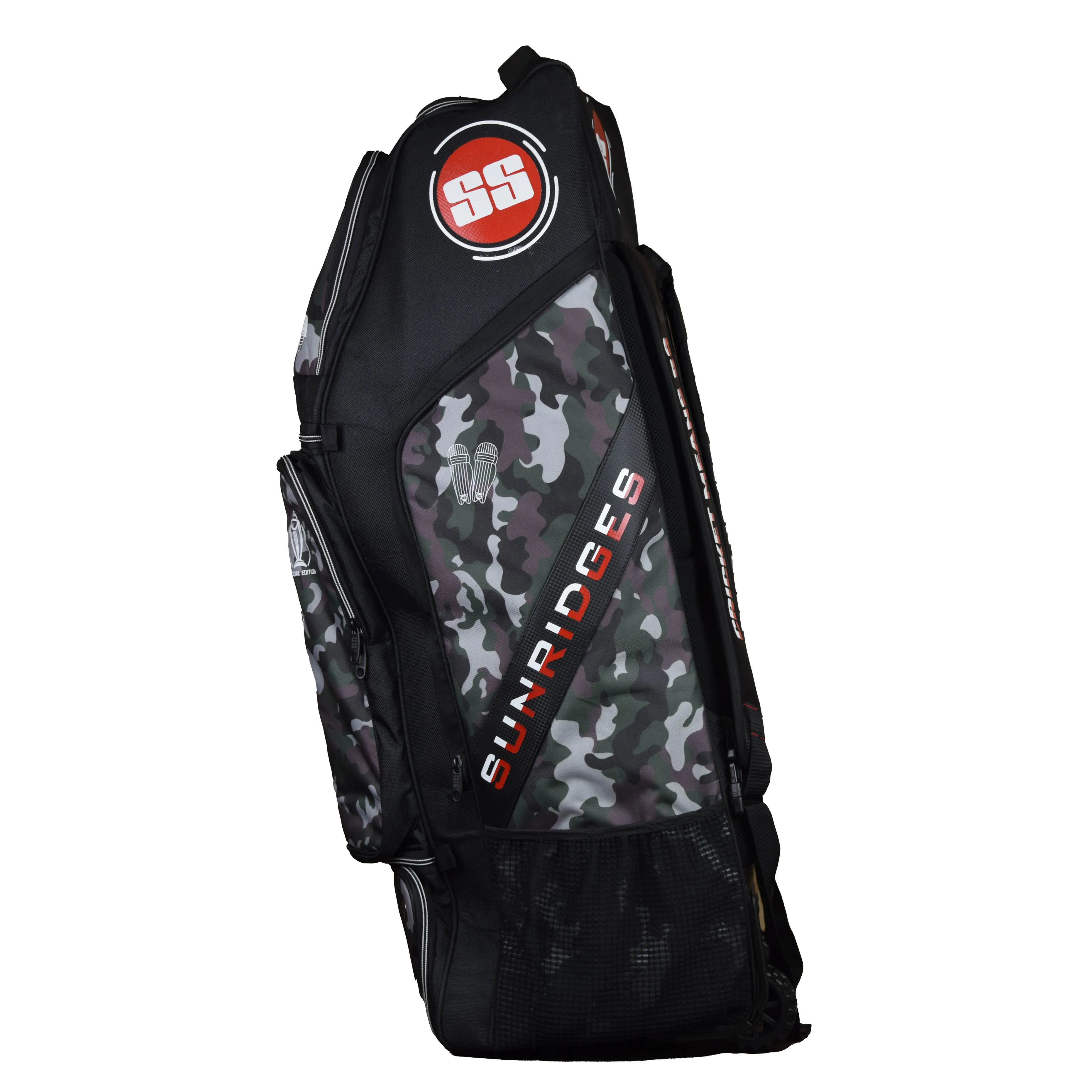 SS Super Select Duffle Cricket Kit Bag With Wheel-Red