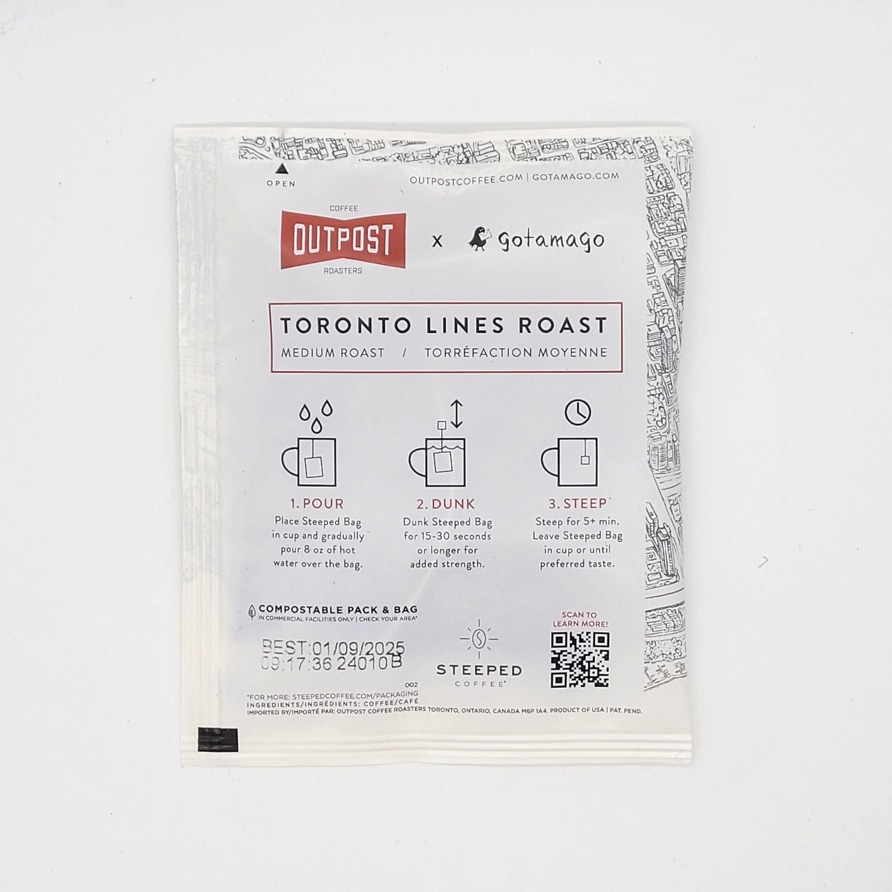 Steeped Coffee Bag - Single Serve