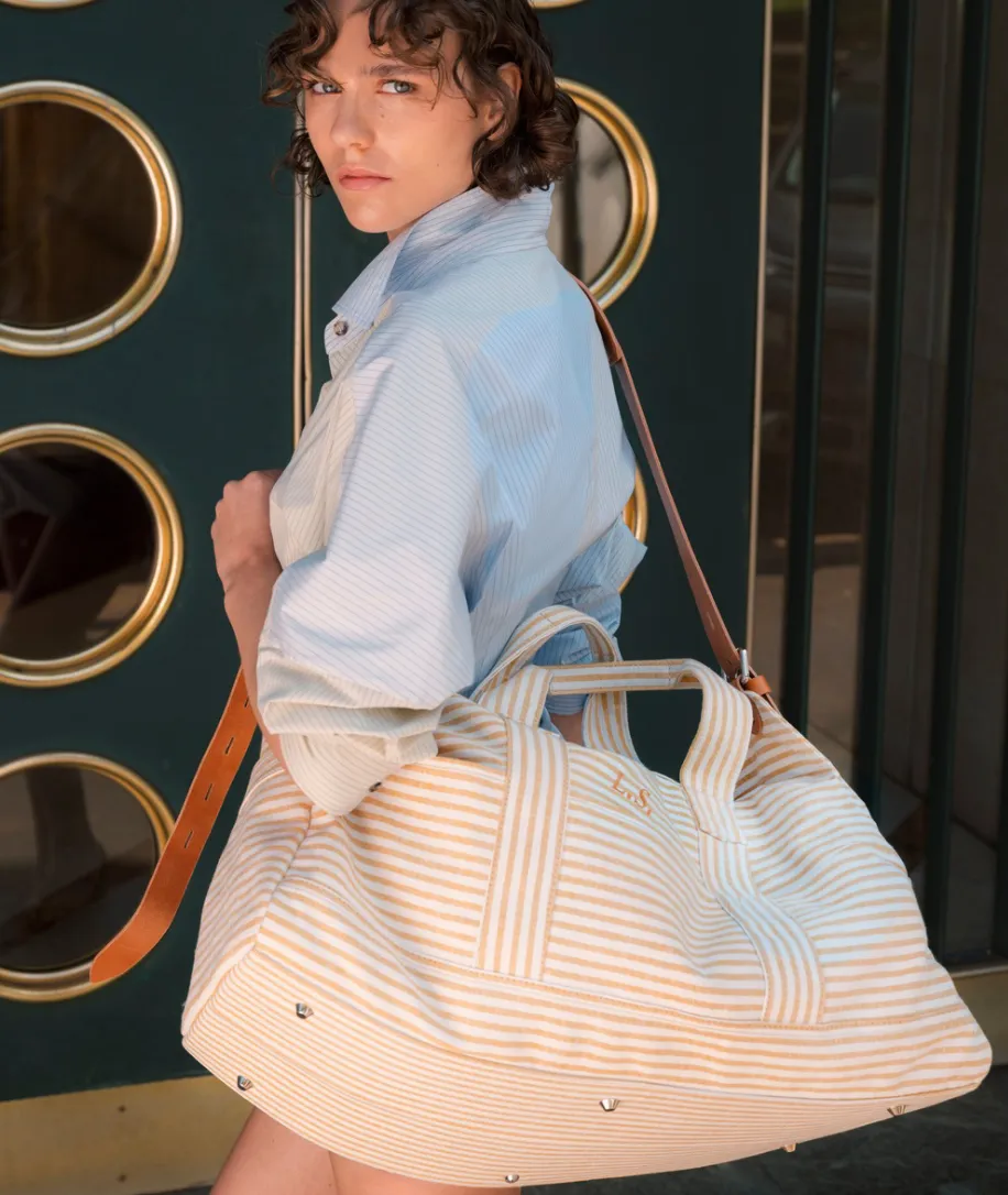 Striped Duffle Bag - Philosophy by Lorenzo Serafini 