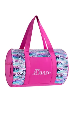 Striped Sequins Duffel Pink
