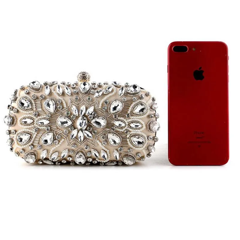 Stunning Rhinestone Deco Clutch Mini Bag for Evening Party