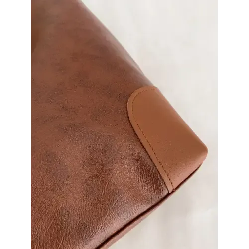 Stylish Leather Medium Tote Bag