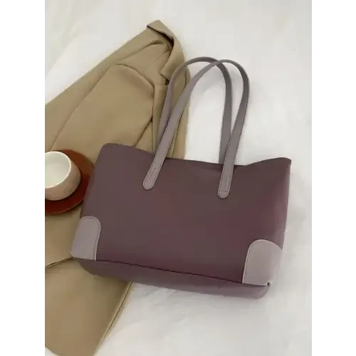 Stylish Leather Medium Tote Bag
